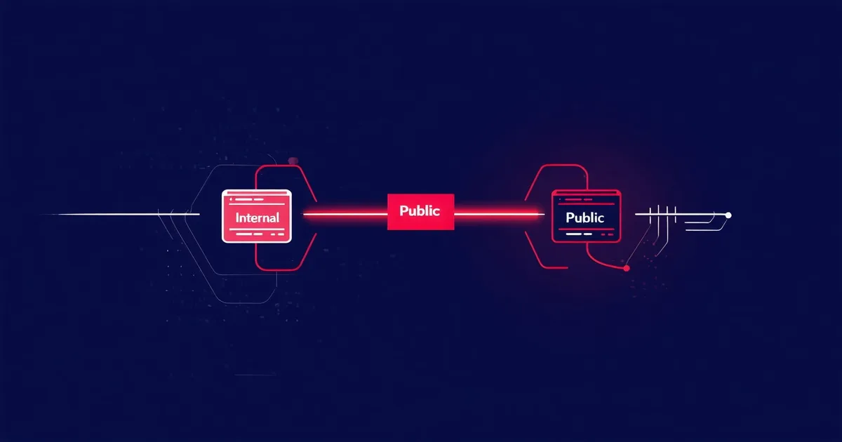 Abstract diagram showing malicious package pulled from public registry