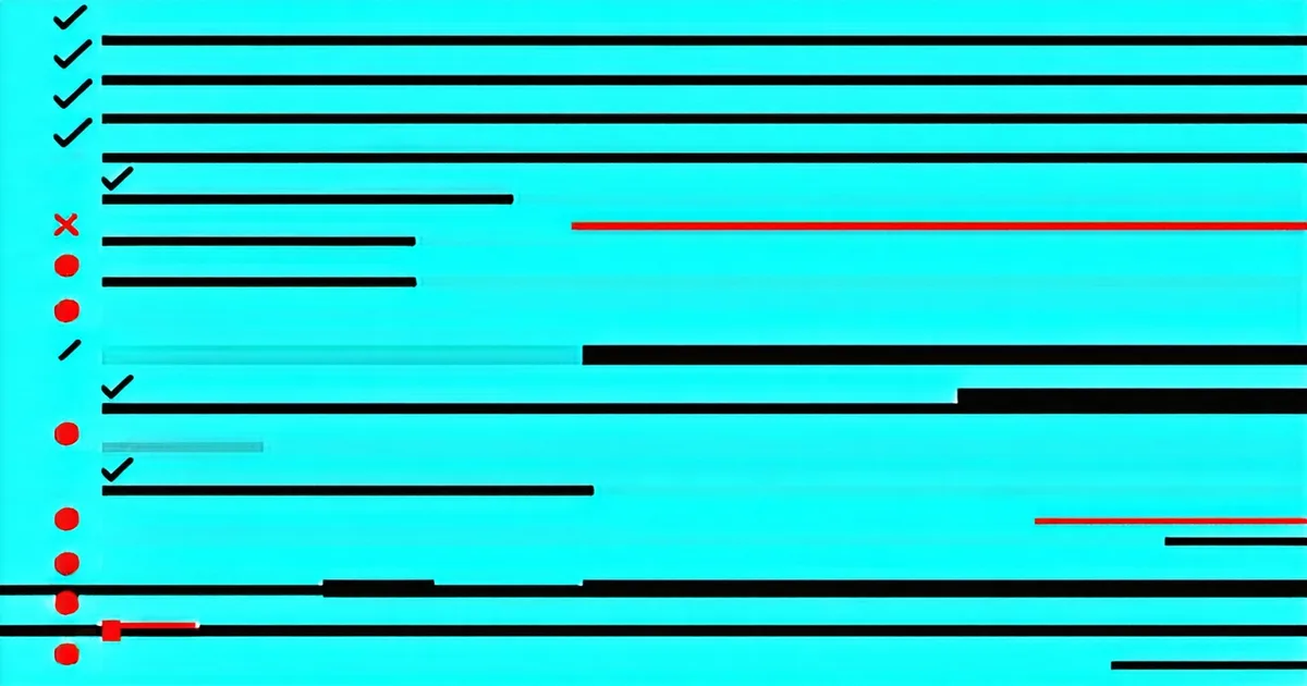 Abstract code document with security check marks